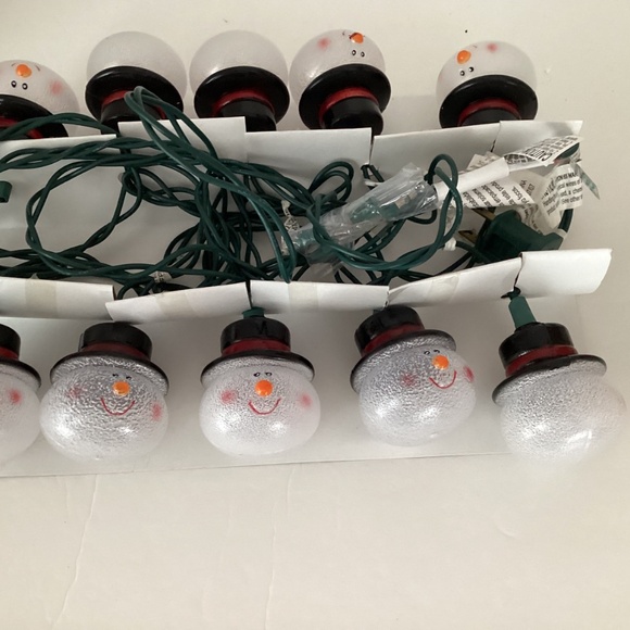 10 Light String of Snowman Lights 11 Feet Long Christmas Holiday - Picture 3 of 8
